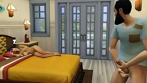 Perverted stepfather spies on his stepdaughter and then fucks her - Family Taboo